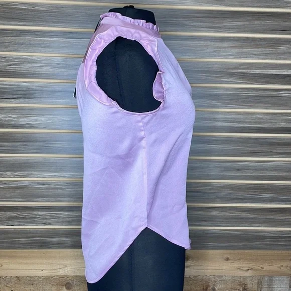 DKNY Petite Ruffled Blouse Top PXS Workwear - Picture 4 of 6